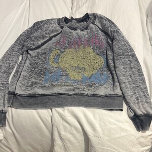 Recycled Karma Gray Graphic Sweatshirt